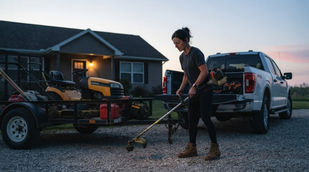 Small business owner preparing for the workday